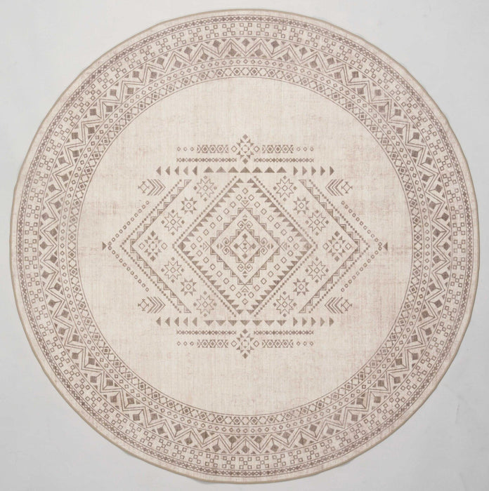 שטיח עגול בסגנון בוהו עם דוגמא R TINA 2 - קארמה