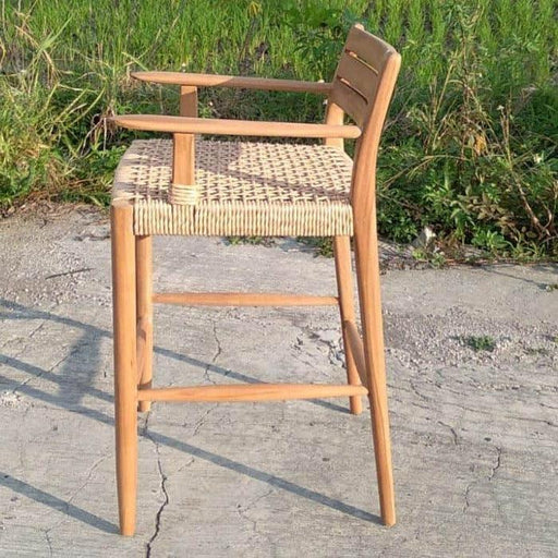 כסא בר עץ וראטן BAR-HIAMI - קארמה