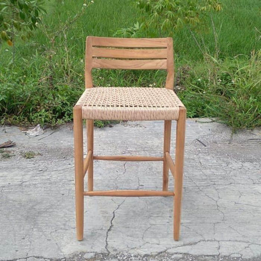 כסא בר עץ וראטן BAR-MIAMI - קארמה