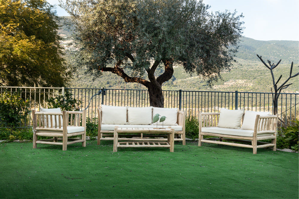 ריהוט גן מעץ טיק