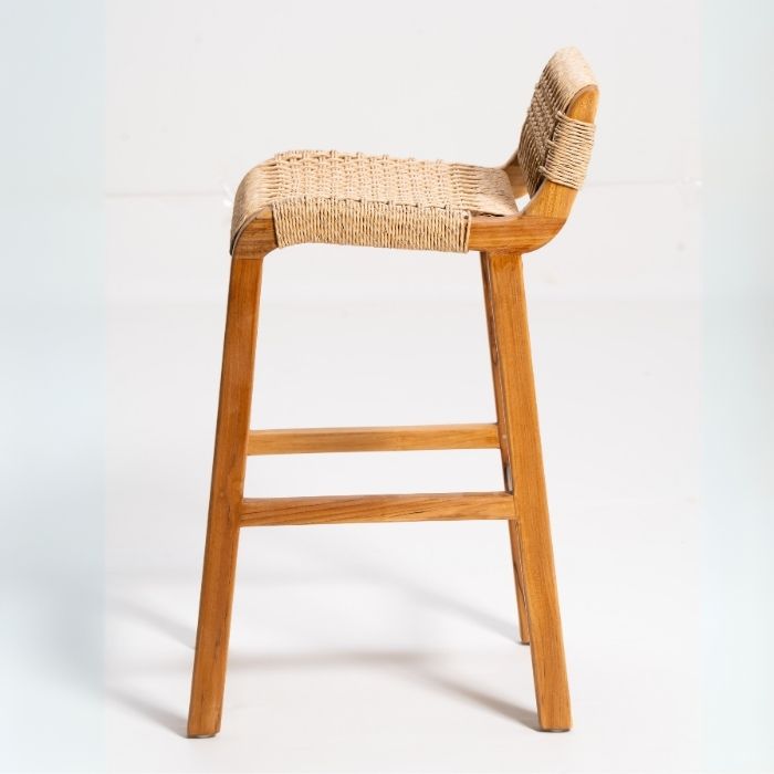 JAVE כיסא בר מעץ וראטן דגם