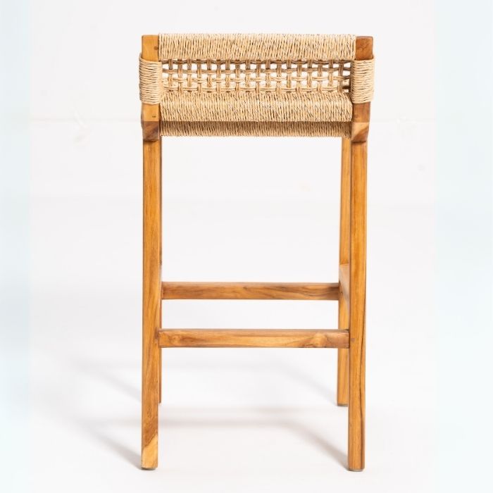 JAVE כיסא בר מעץ וראטן דגם