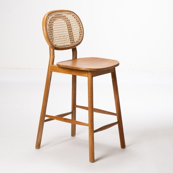 כיסא בר בשילוב ראטן דגם HENRY