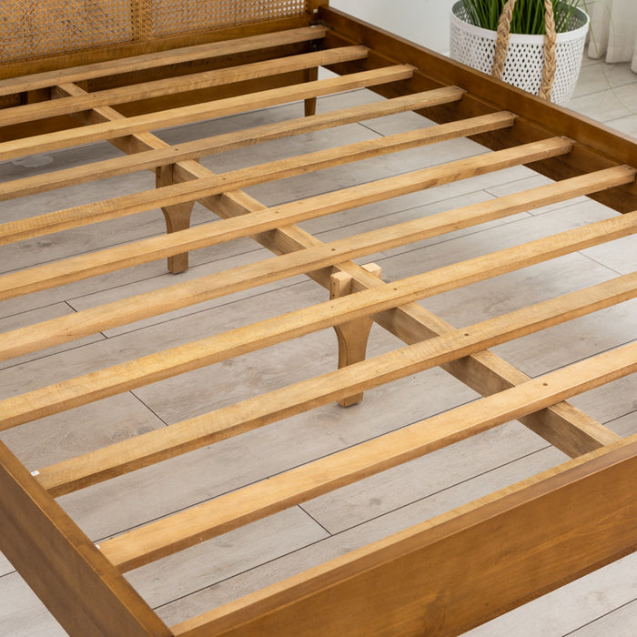 מיטה זוגית גב ראטן R SAHARA