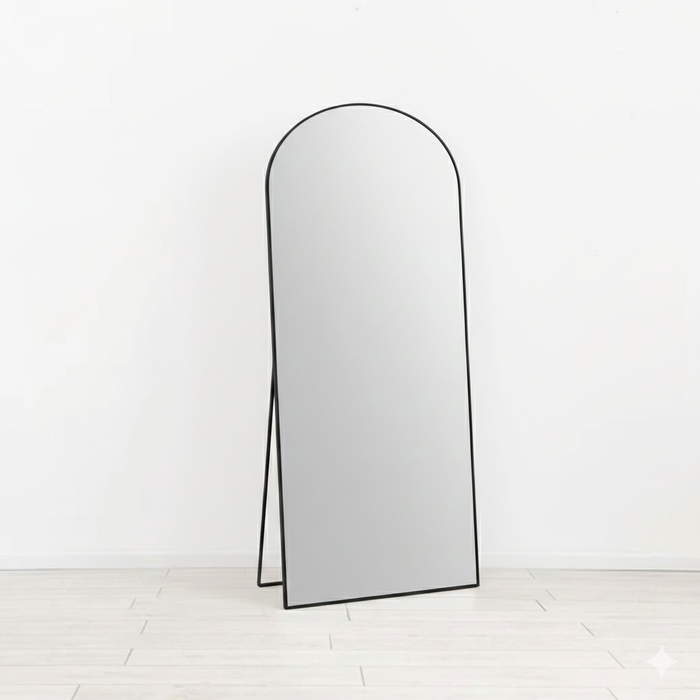 VEMA מראת גוף בצורת קשת עם מסגרת אלומניום