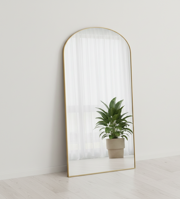 VEMA מראת גוף בצורת קשת עם מסגרת אלומניום