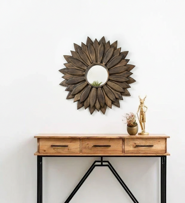 מראה עם מסגרת עץ מעוצבת LUTOS