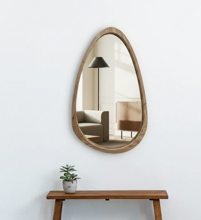 ADI מראת גוף מעוצבת עם מסגרת עץ