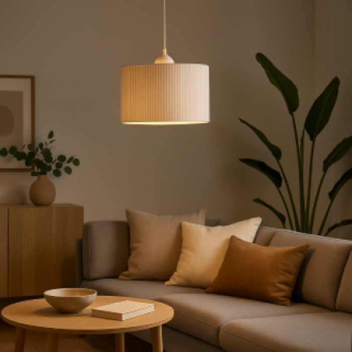 מנורת מתכת לבנה דגם HUNTER