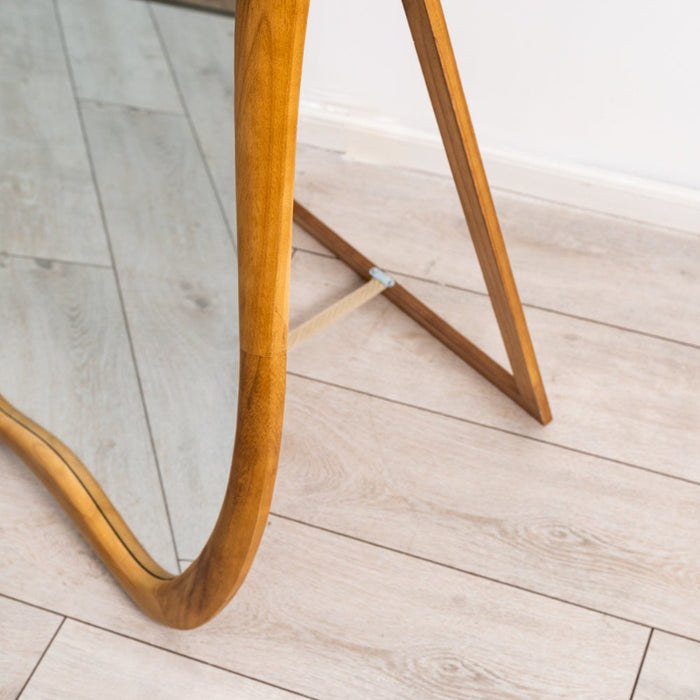 מראת עץ אמורפית על רגל MORF