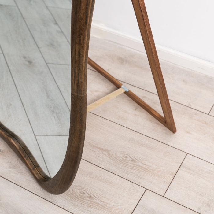 מראת עץ אמורפית על רגל MORF