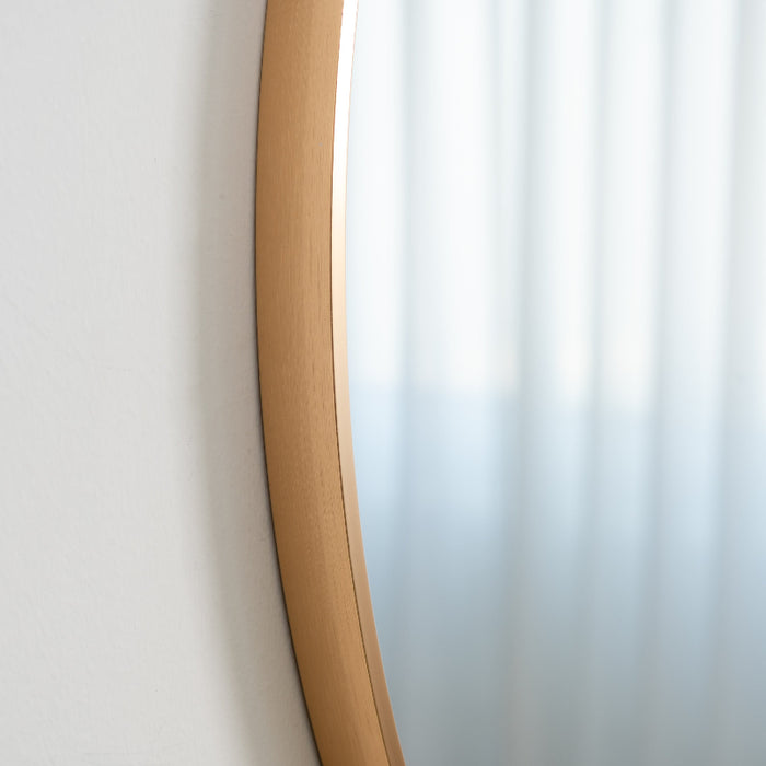 R AYALA מראה עגולה עם מסגרת אלומיניום מעוצבת