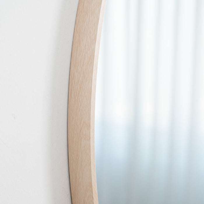 R AYALA מראה עגולה עם מסגרת אלומיניום מעוצבת