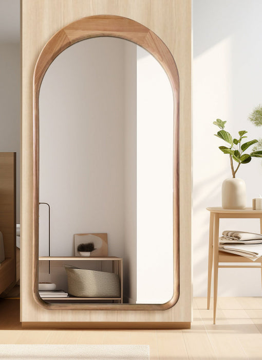 Zoey מראה קשת מעץ מלא דגם