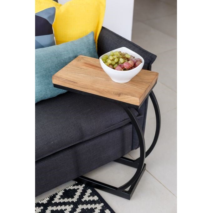 נשכן מעץ ומתכת C SIDE TABLE
