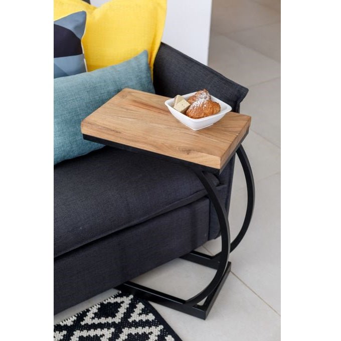 נשכן מעץ ומתכת C SIDE TABLE