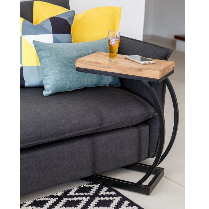נשכן מעץ ומתכת C SIDE TABLE