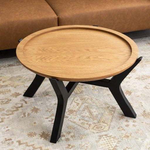 שולחן עץ עגול לסלון BIDAN - קארמה