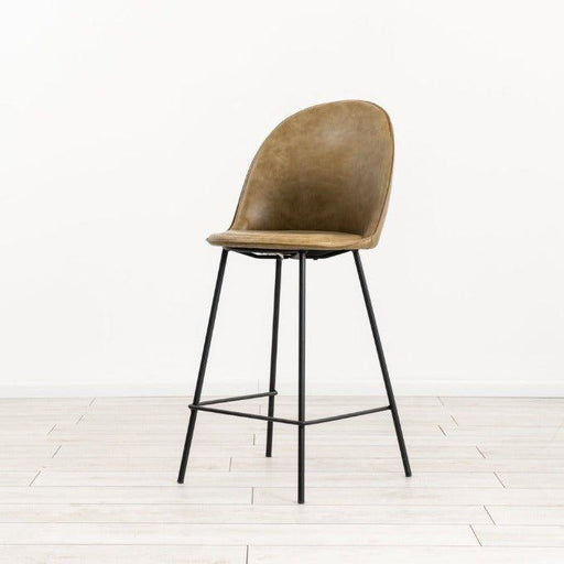 כיסא בר מרופד דמוי עור GR-BELGIUM - קארמה