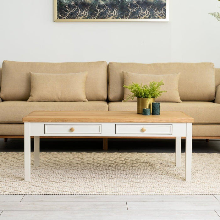 שולחן עץ מלבני לסלון KFIR - קארמה