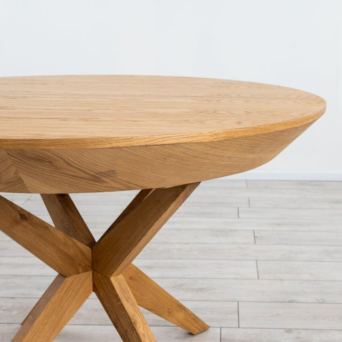שולחן פינת אוכל עגול נפתח עץ טבעי MILANO - קארמה