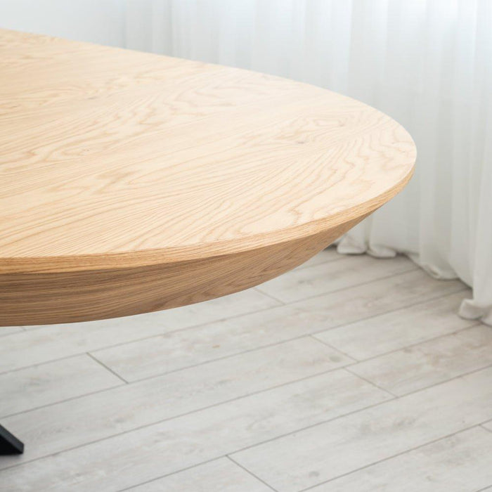 שולחן פינת אוכל עגול נפתח עץ טבעי MILANO - קארמה