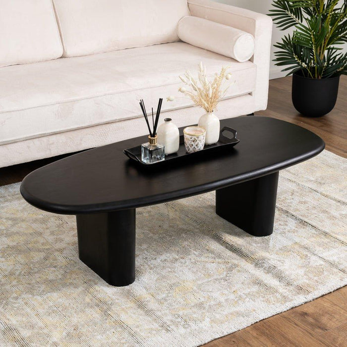 שולחן סלון מעץ מלא שחור מט MIRAGE - קארמה