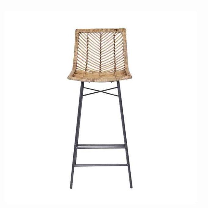 כסא בר ברזל וראטן PIXIE - קארמה