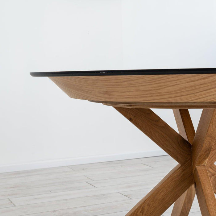 שולחן פינת אוכל עגול נפתח עם רגל עץ PIZZA - קארמה