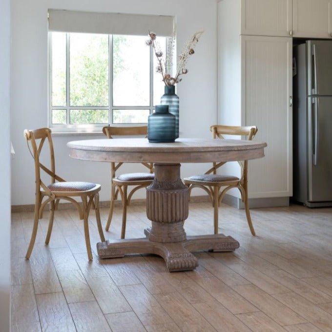 שולחן פינת אוכל כפרי עגול SCOTLAND