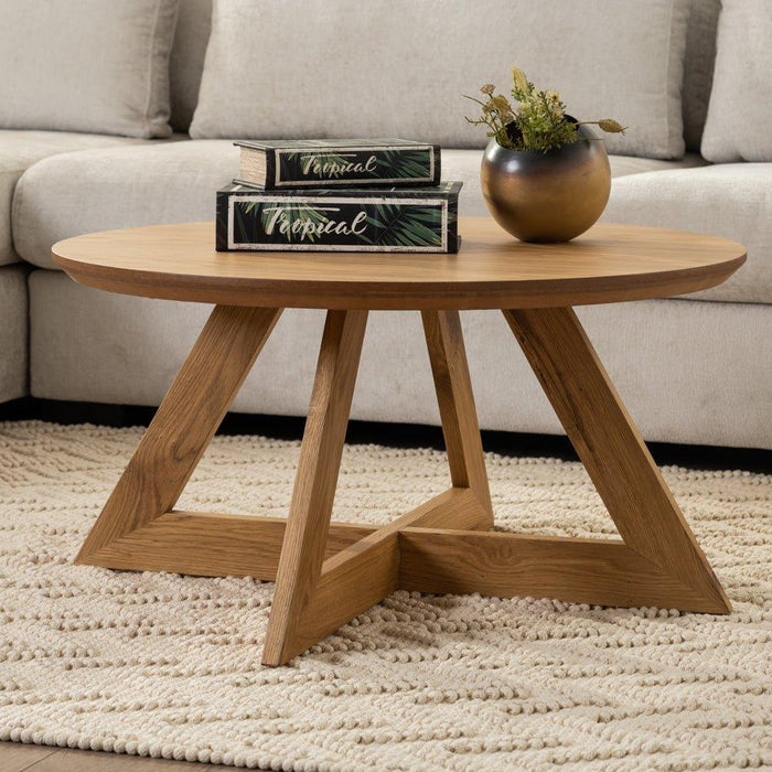 שולחן עץ עגול לסלון SI ROTEM