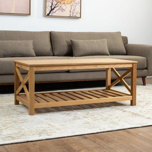 שולחן סלון מעץ עם מדף STEPS
