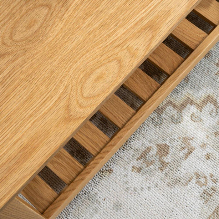 שולחן סלון מעץ עם מדף STEPS - קארמה
